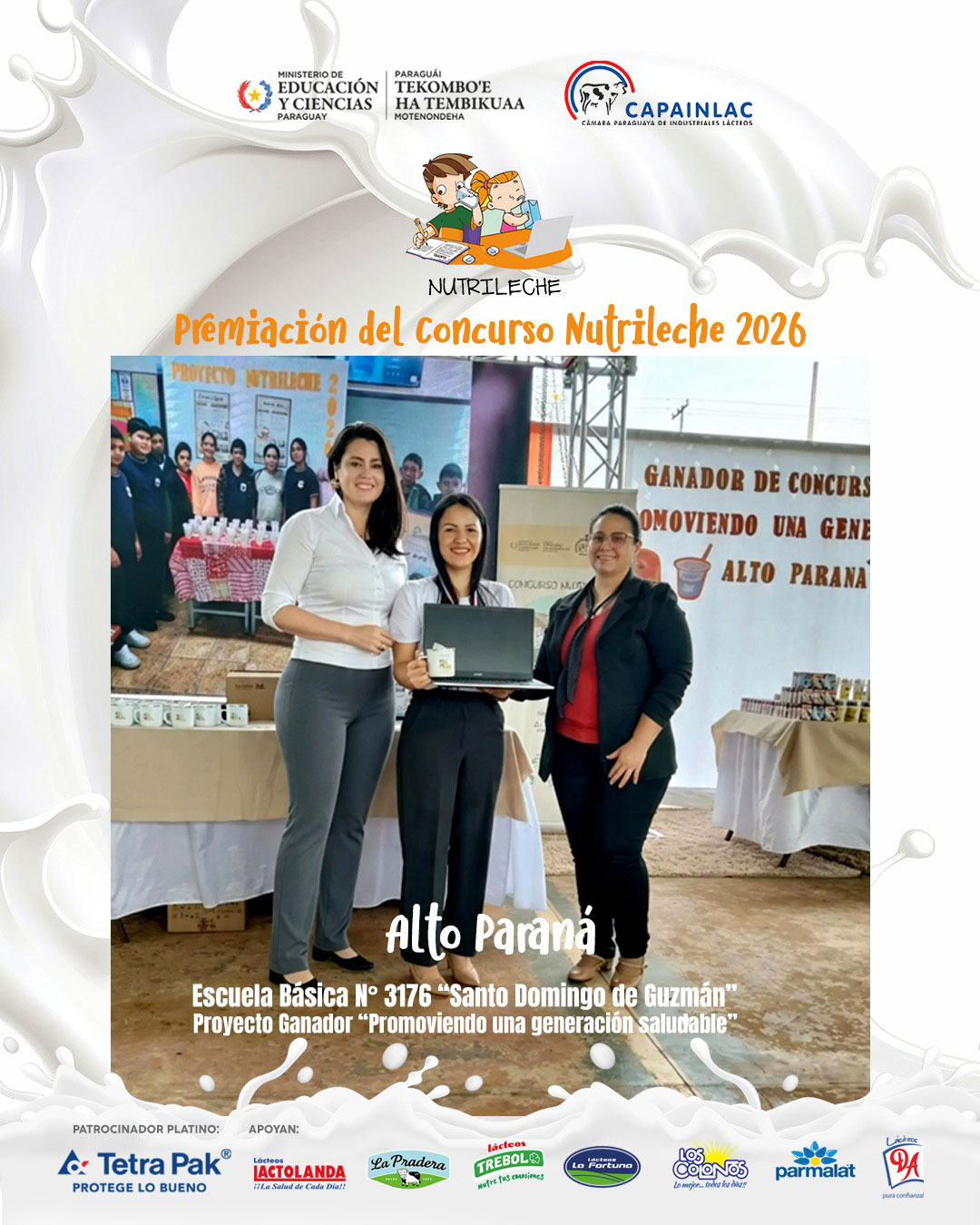 Premiación del Concurso Nutrileche 2026: Promoviendo una Generación Saludable, proyecto ganador del Concurso Nutrileche 2026 en Alto Paraná