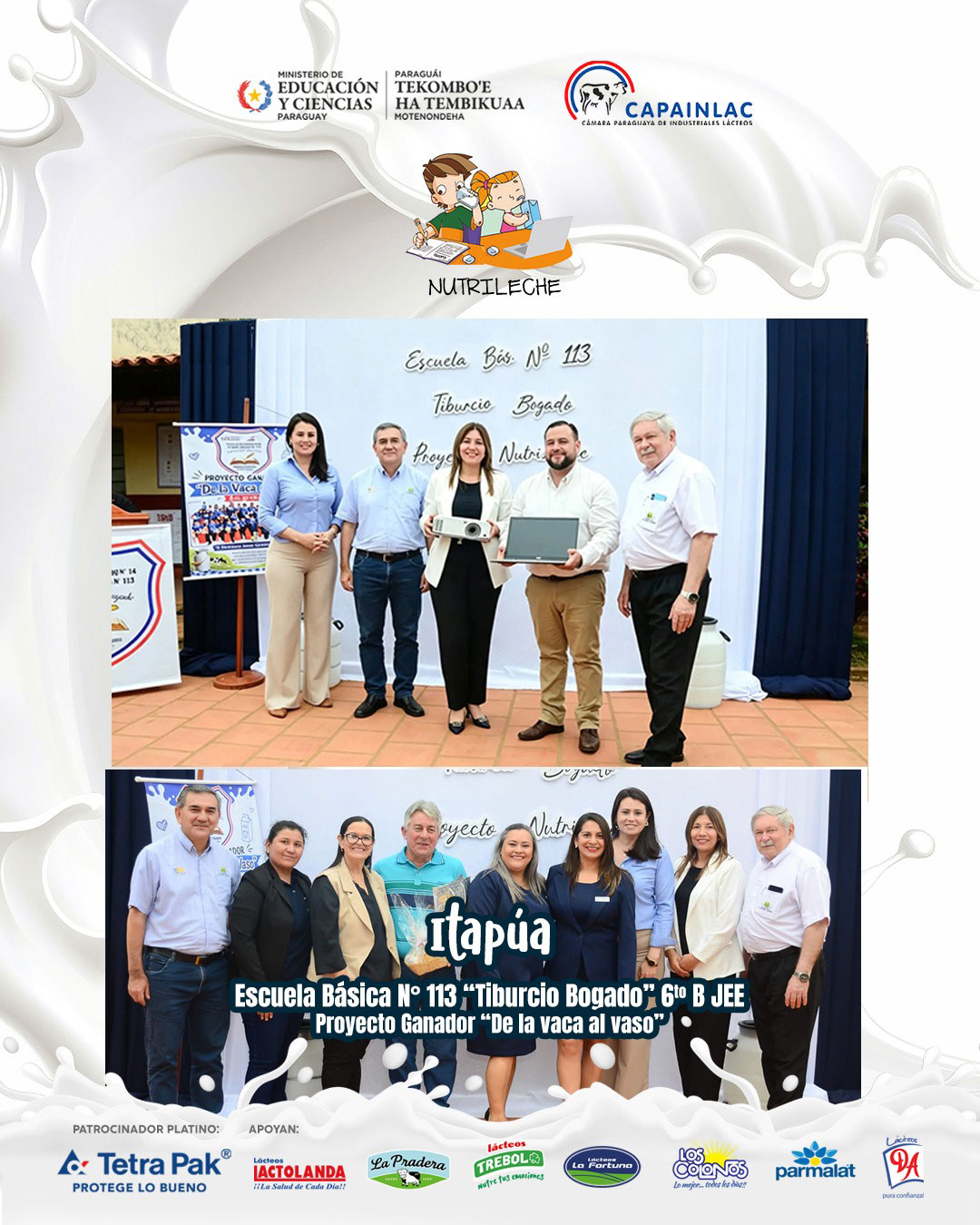 Premiación del Concurso Nutrileche 2026: De la Vaca al Vaso, proyecto ganador del Concurso Nutrileche 2026 en Itapúa